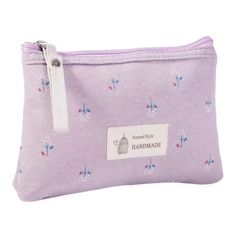 Petit sac à cosmétiques à fleurs pour femmes, trousse de maquillage, organisateur de rangement de vo