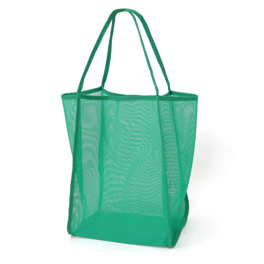 Sac fourre-tout en filet pliable pour la plage et la natation, organisateur de rangement pour jouets