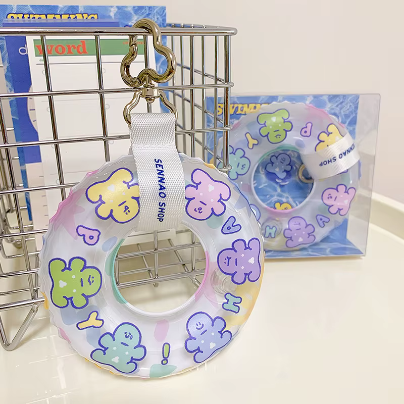 Porte-clés pendentif anneau de natation, joli sac à dos, décoration suspendue, cadeaux pour Couple, 