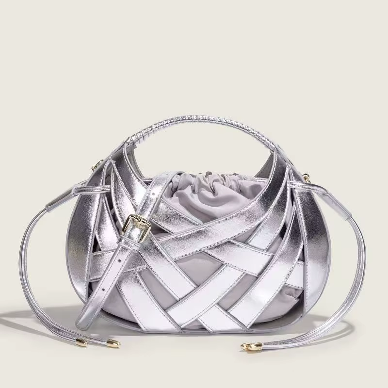Sac à main de luxe en tissu tressé bordeaux, sac à bandoulière tendance pour femme, petit sac fourre