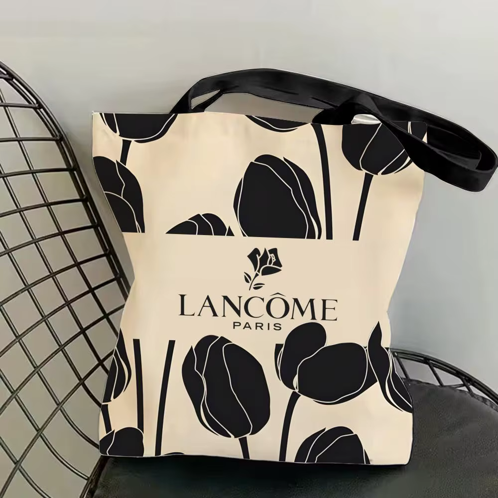 Sacs de rangement L-L-LancomeS à motif tendance, sac de plage en toile imprimé double face, sac de v