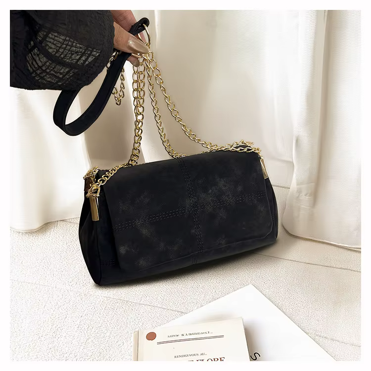 Sacs à bandoulière tendance pour femmes, sacs à bandoulière de grande capacité avec chaîne, Style ré