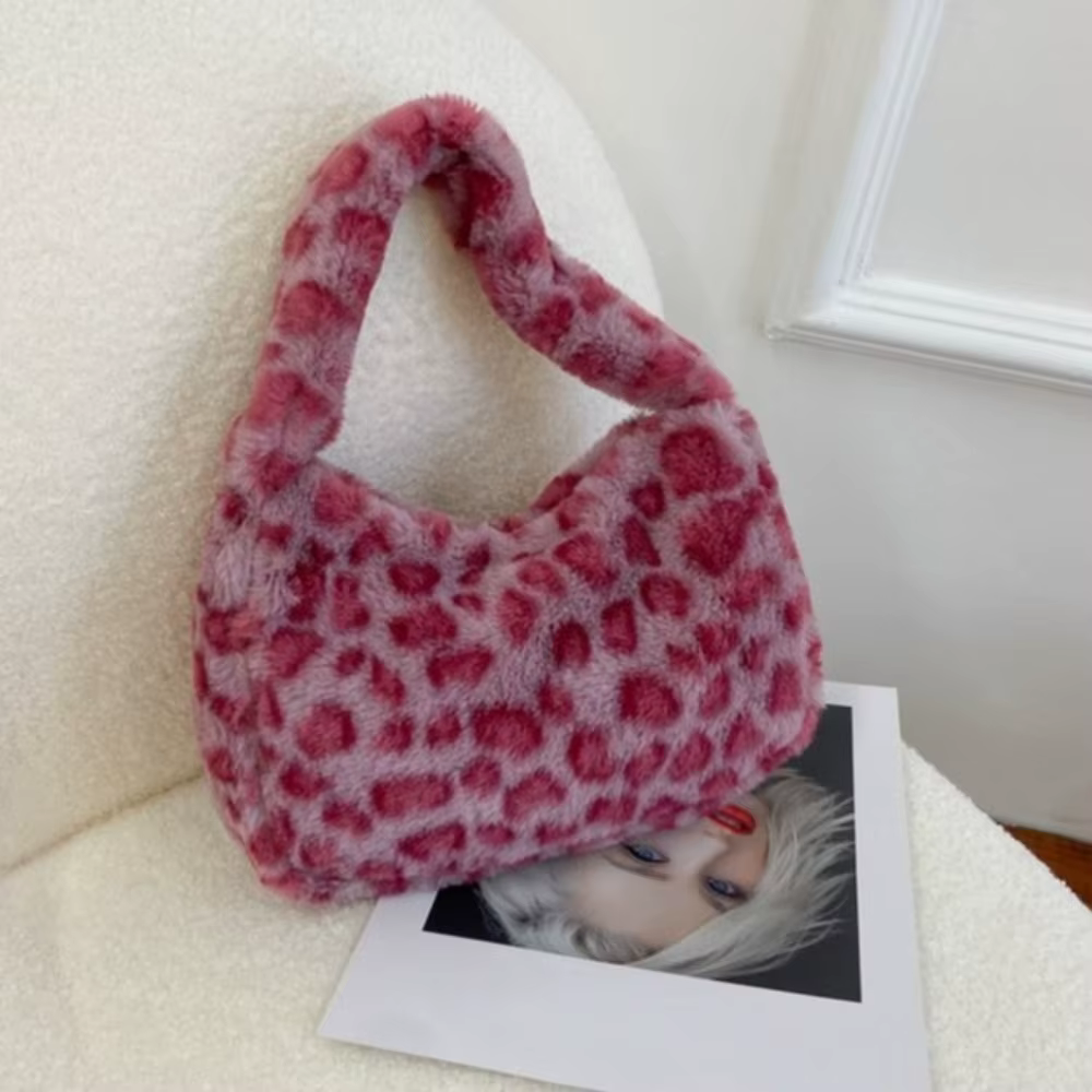 Sac à main léopard grande capacité, sacs à main coréens sous le bras, sacs fourre-tout, sac de range