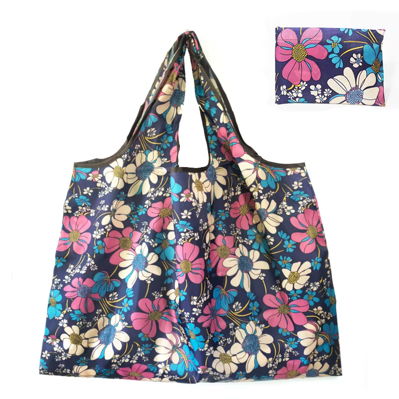 Sac de courses pliable polyvalent, sac fourre-tout de voyage de grande capacité, sac d'épicerie réut