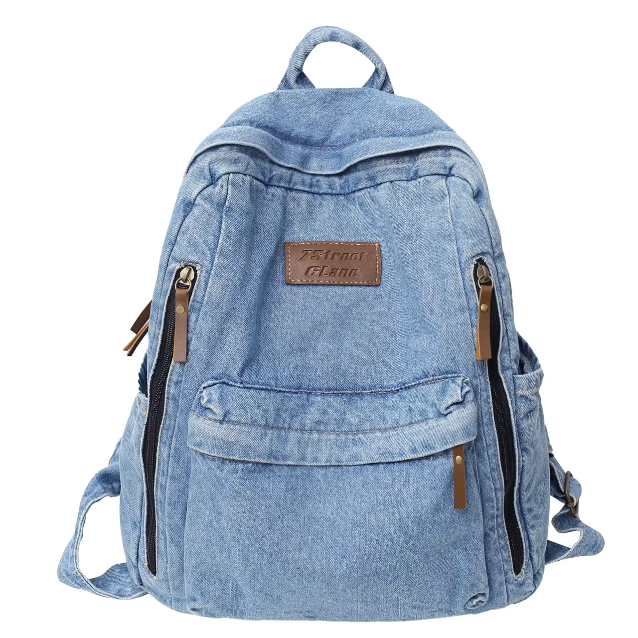 Sac à dos en jean tendance pour l'école, sac à dos multi-poches grande capacité pour étudiants, Moch