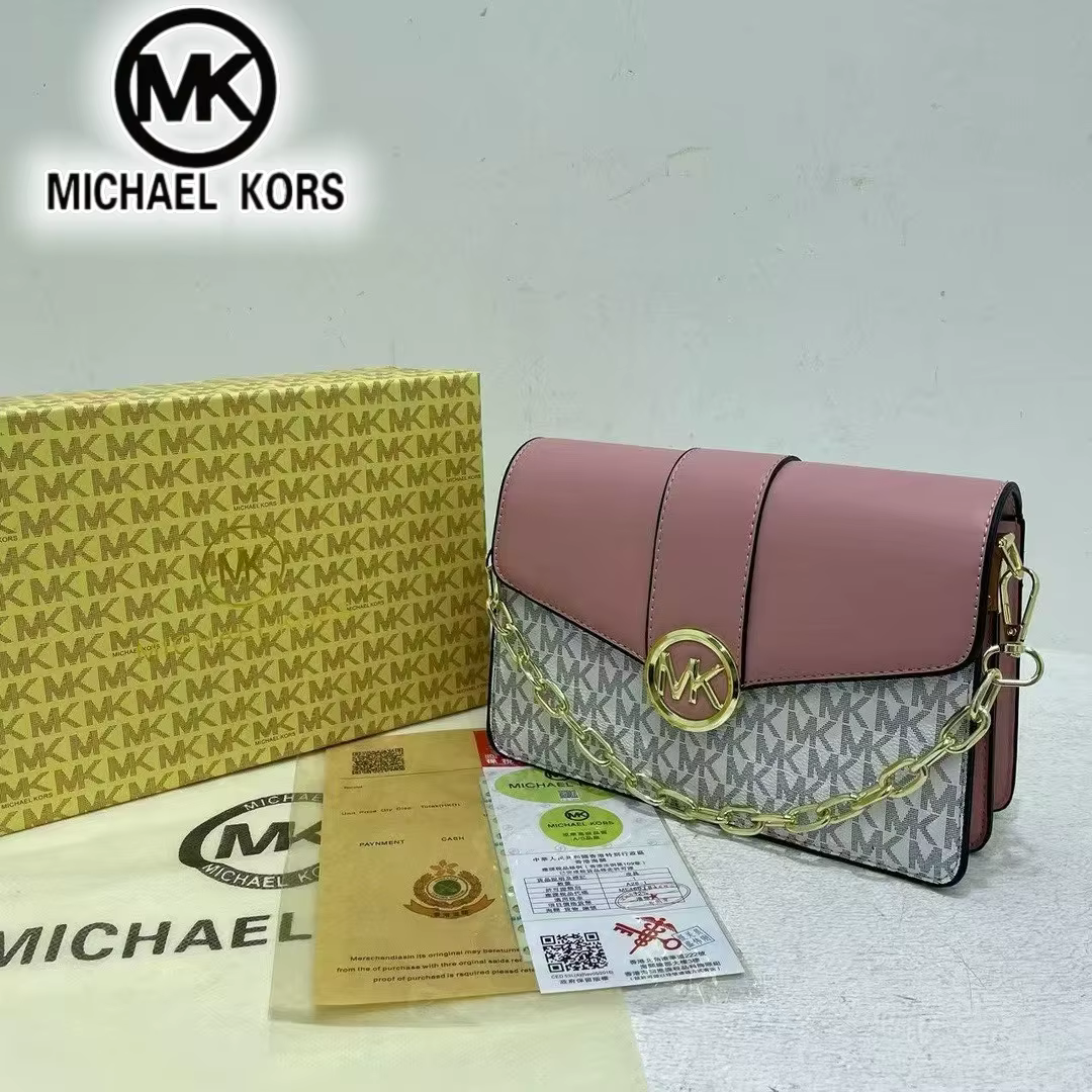 Sac à bandoulière Michael Kors pour femme, style classique de luxe léger, sac à chaîne décontracté M