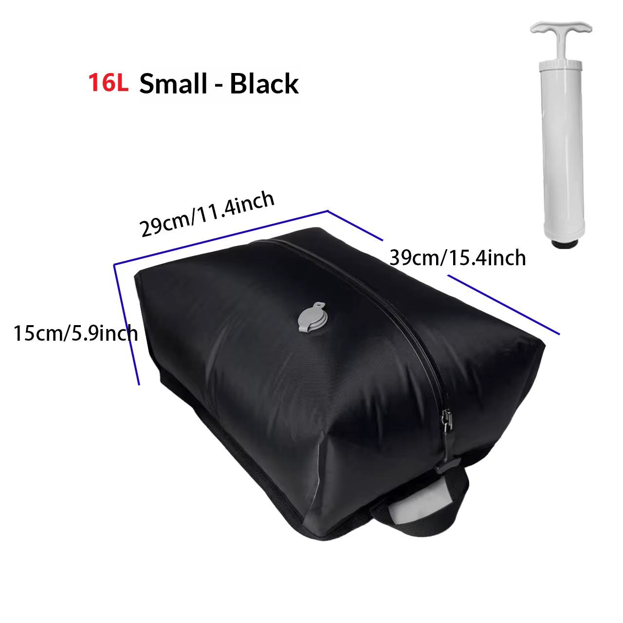 Sacs de compression sous vide portables pour les voyages, sacs gain de place avec pompe manuelle, or