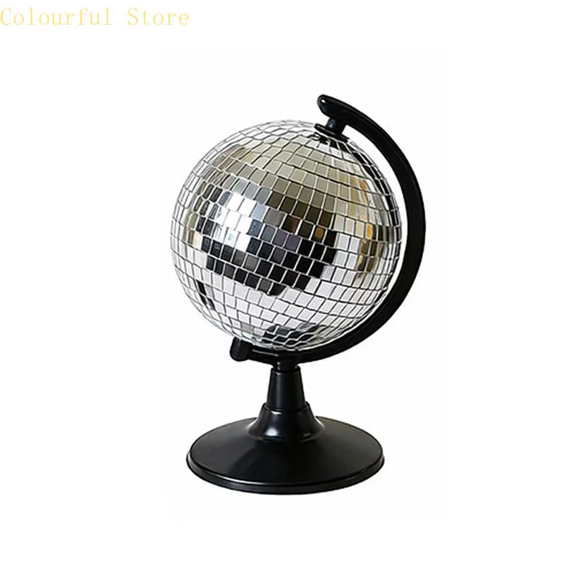 X7XD – statues Disco en argent, miroir, Sculpture Disco avec Base, ornement bureau pour décorations 
