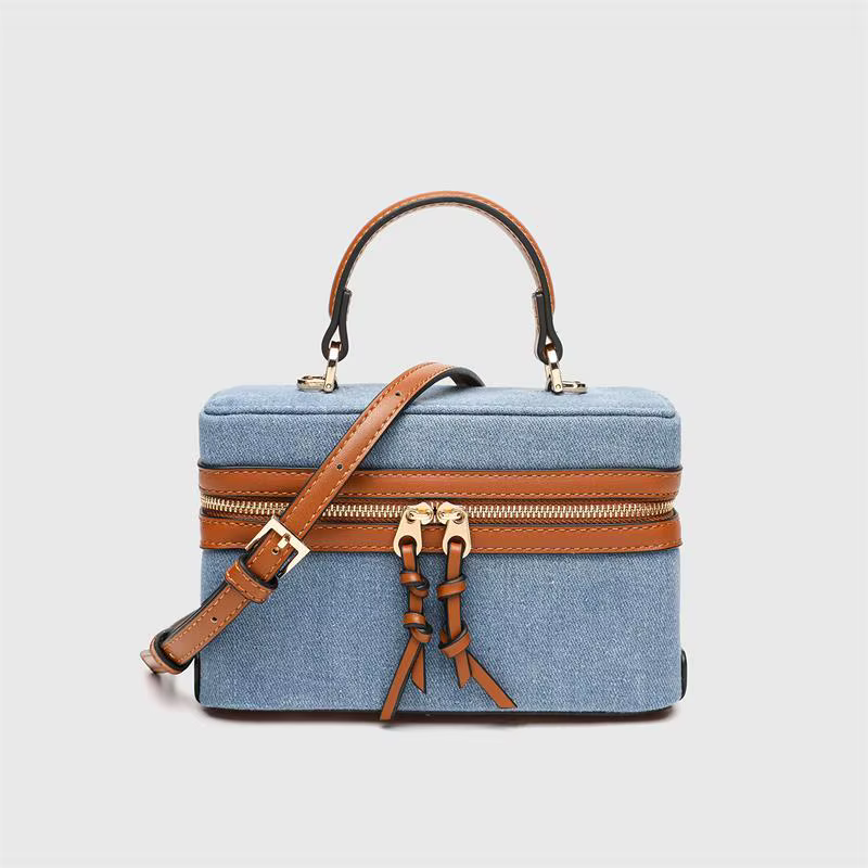 Sac à main rétro tissé à la main pour femme, élégant sac à bandoulière en toile color-block, sac pol