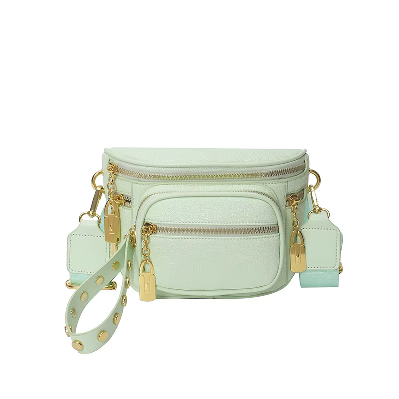 Sac bandoulière multi-couches zippé tendance, sacoche unie pour femme, nouveauté 2025, mini sac de p