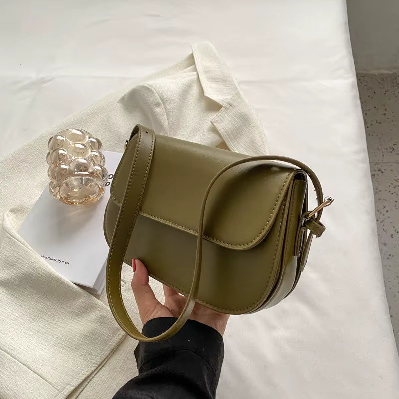 Petit sac de selle rétro à Texture avancée pour femmes, sacoche populaire assortie avec tout, sacs s