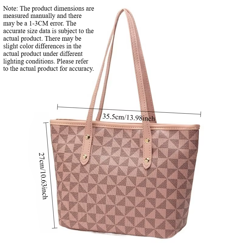 Sac à main vintage de luxe pour femme, imprimé monogramme, rivets, cuir PU, grande capacité, sac fou