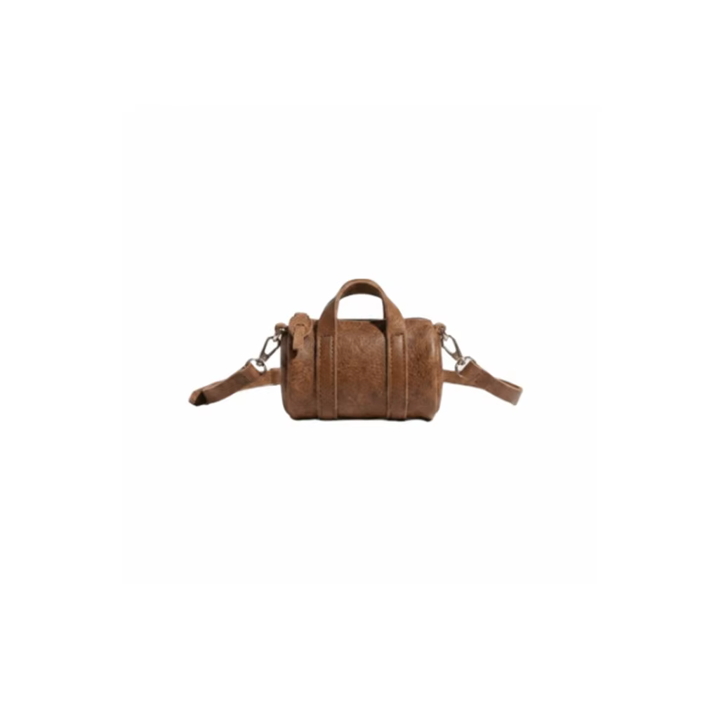 Sac à bandoulière marron exquis en PU avec fermeture éclair, style rétro, sac à bandoulière vintage,
