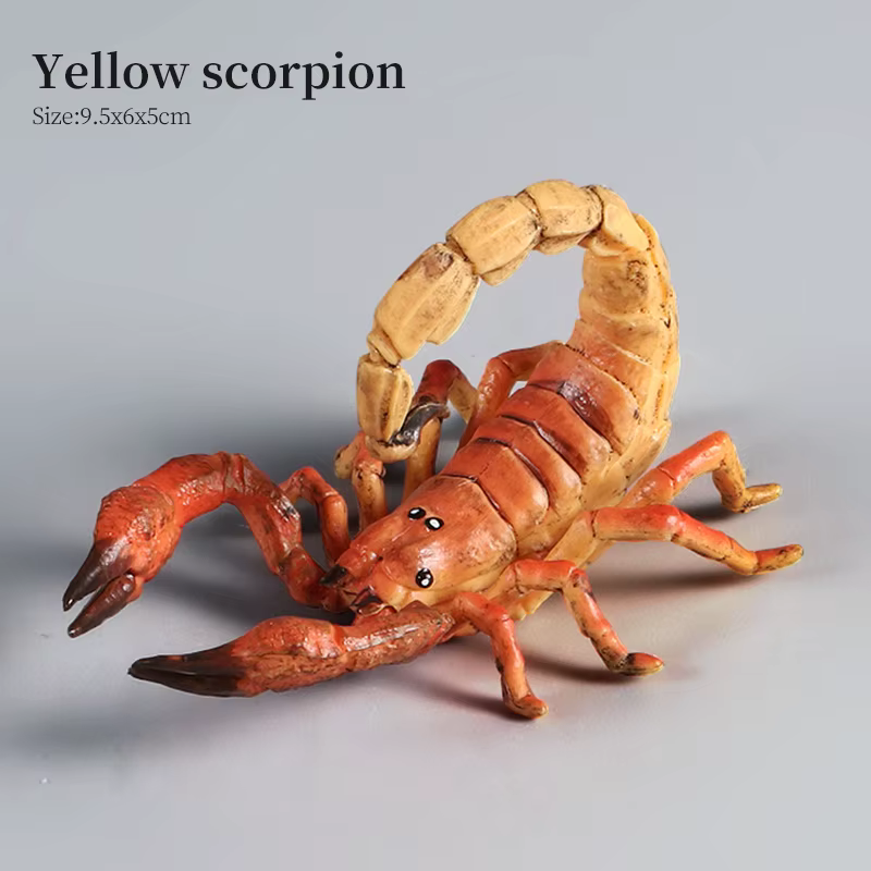 Figurines d'action Scorpion, Simulation solide, arthropode, insecte, modèle Animal, jouet éducatif c