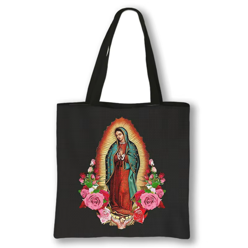 Sac à main en toile pour femme, sac fourre-tout décontracté, grande capacité, Vierge Marie d'Isabell