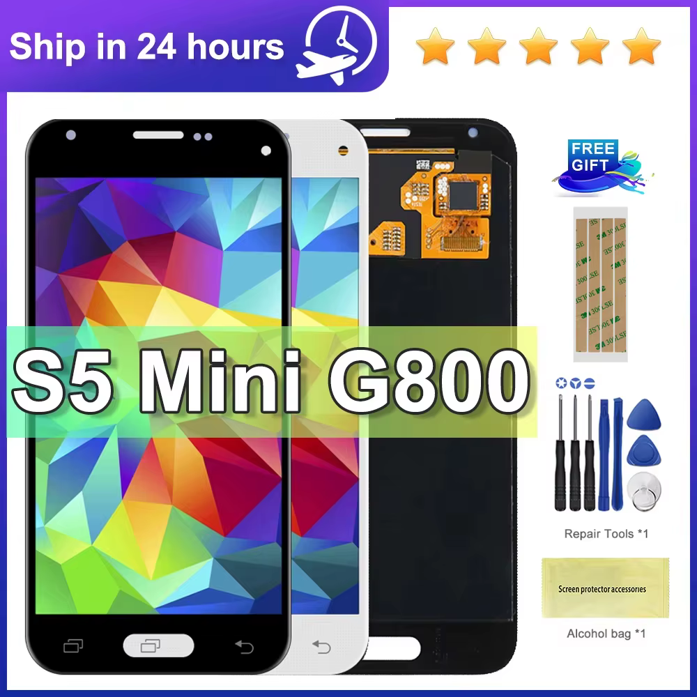 4.5 ''pour Amoled S5 Mini G800 LCD pour Samsung S5 Mini G800 G800F G800H Lcd écran tactile numériseu