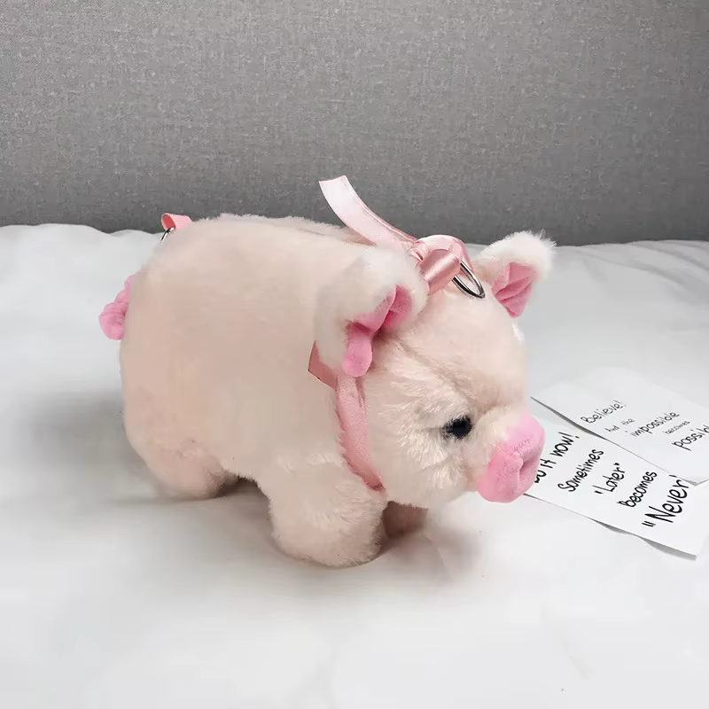 Sac en peluche porcelet rose Version coréenne grande capacité dame sac à bandoulière dessin animé In