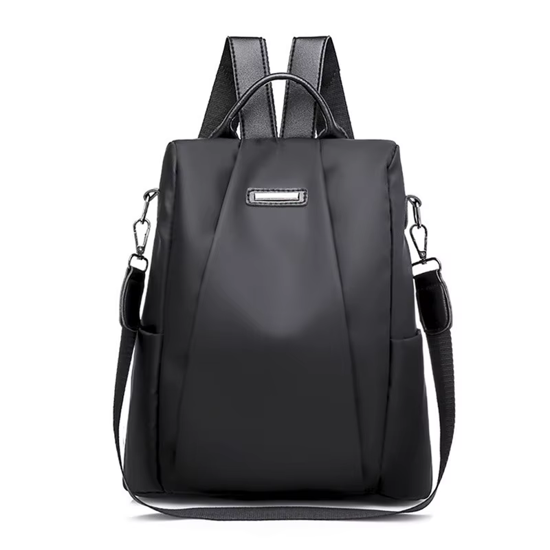 Sac à dos multifonction pour femmes, sac d'école décontracté de couleur unie pour filles, sac à band