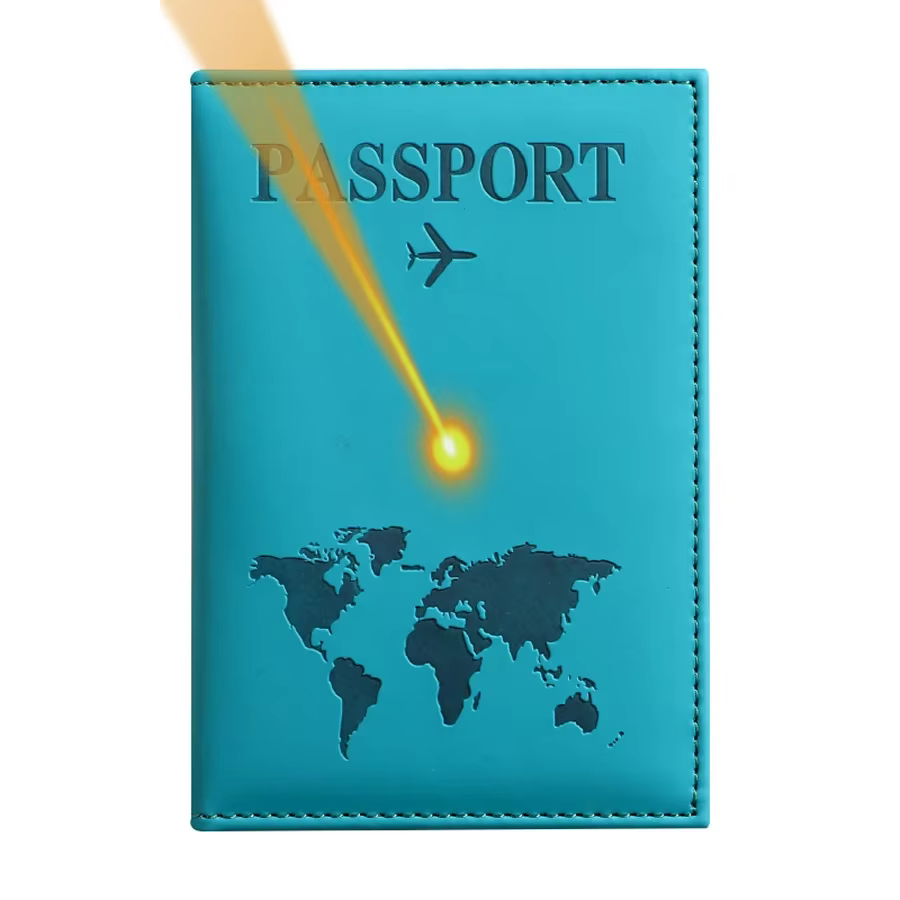 Étui porte-passeport de voyage personnalisé, carte du monde rose en cuir PU, noms personnalisés, cad