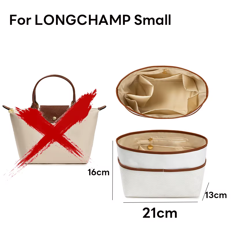 Organisateur de sac en maille imperméable super résistant pour Longchamp S/M/L – Support de sac, dou