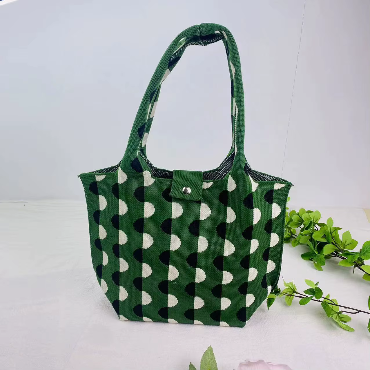 Nouveau sac à main tricoté femmes épaissi Polyester sac tridimensionnel sortir polyvalent tissé sac
