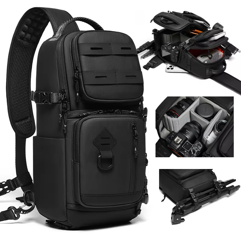 Sac à bandoulière tactique Compact pour appareil photo, sac à dos à une épaule pour photographe, Pac