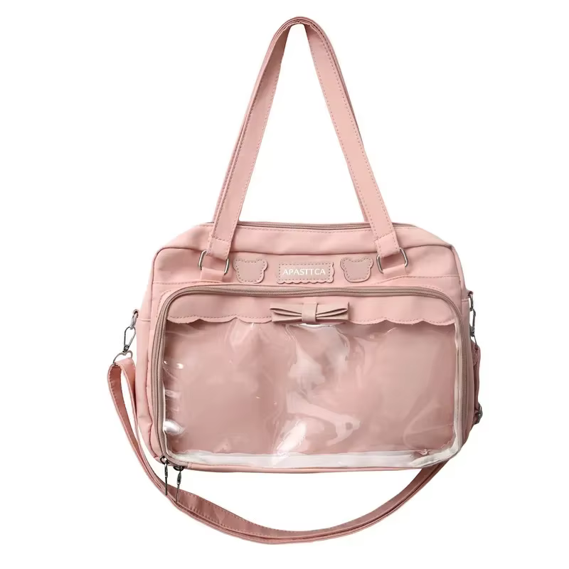 Japonais mignon Transparent toile Itabag mode filles un sac à bandoulière étudiant personnalité sac