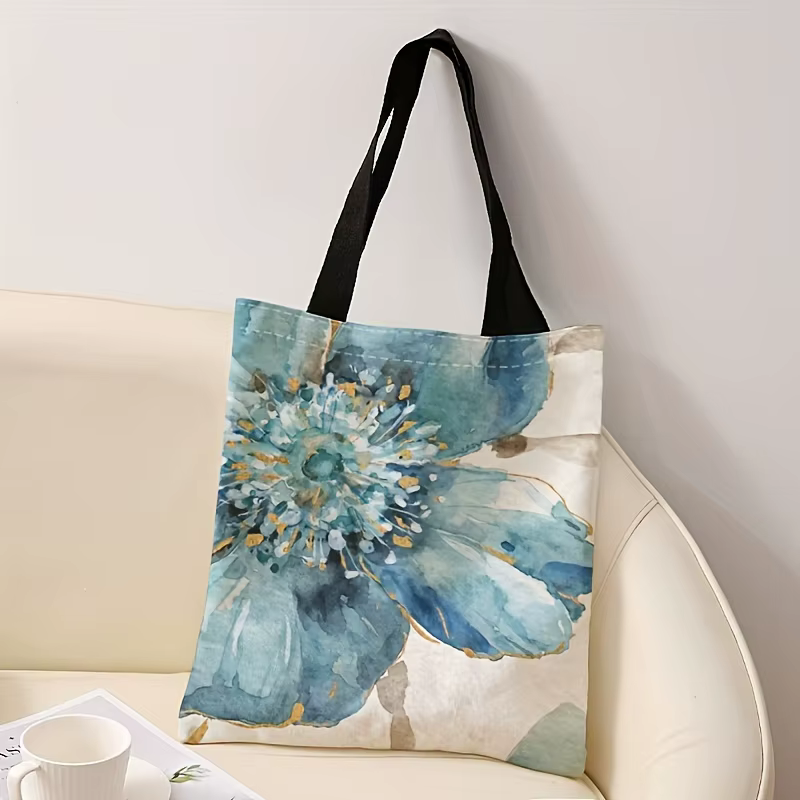 Sac fourre-tout à imprimé floral pour femme – Sac à bandoulière multifonctionnel réutilisable de gra
