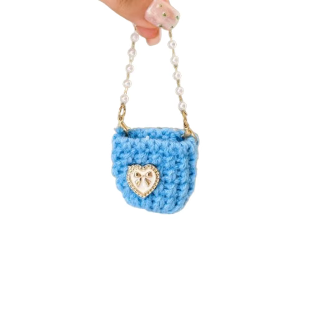 Sac à bandoulière en chaîne de perles miniatures, sac à bandoulière tricoté tressé au Crochet, sac à