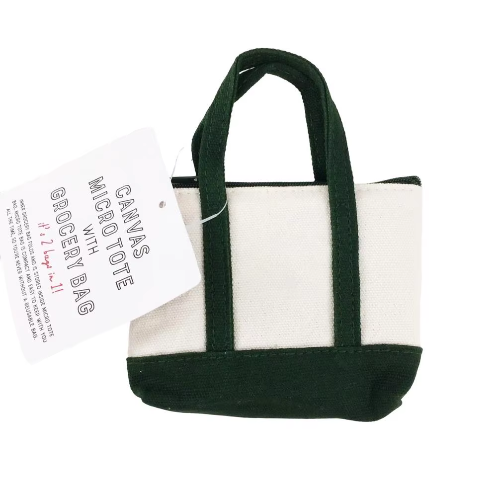Mini fourre-tout en toile mignon, fourre-tout à compartiment en toile de noël, sac d'épicerie réutil