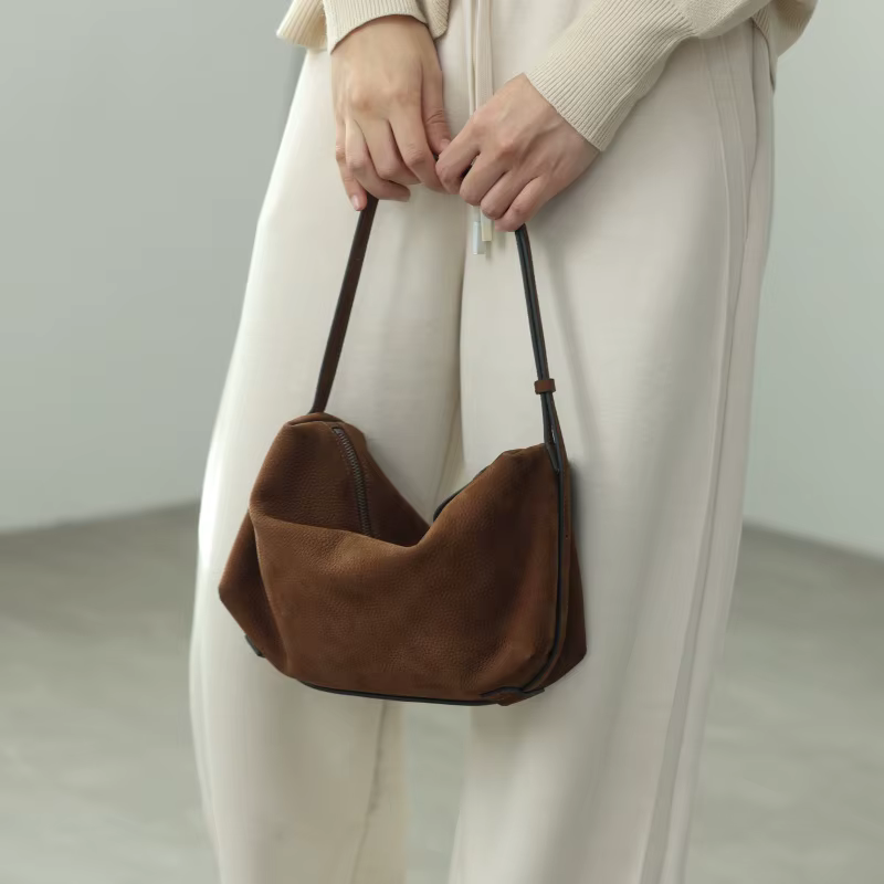 Sacs à bandoulière vintage en cuir véritable pour femmes, sac à main souple, bandoulière réglable, f