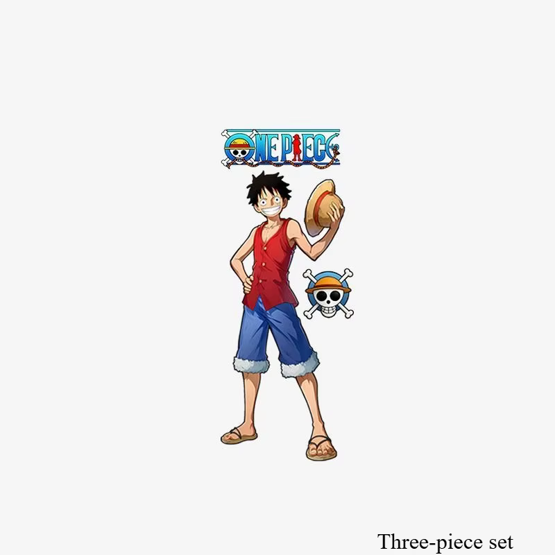 Autocollant magnétique pour réfrigérateur One Piece LOGO, motif dessin animé mignon, décoration d'in
