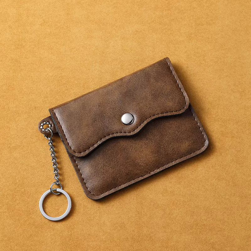 Porte-cartes portable en cuir de vache pour hommes et femmes, porte-monnaie, porte-cartes de crédit 