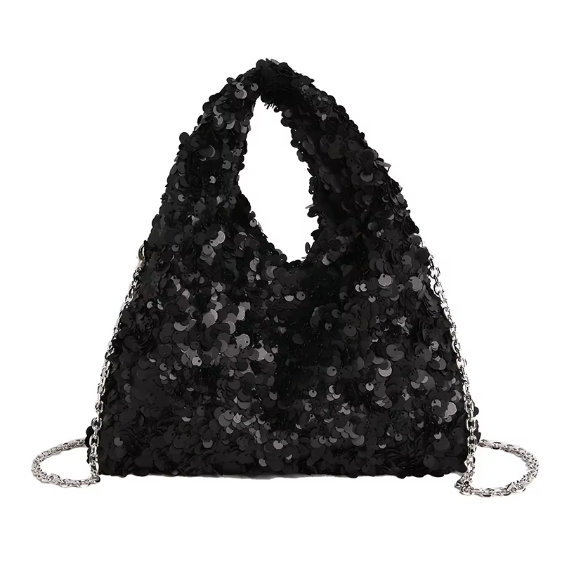 Sac à bandoulière carré à paillettes brillantes pour femmes, sacs à main au Design élégant et popula
