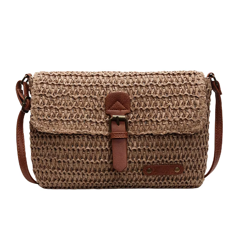 Nouveau sac à bandoulière en paille à la mode pour femmes, sac à bandoulière décontracté pour vacanc