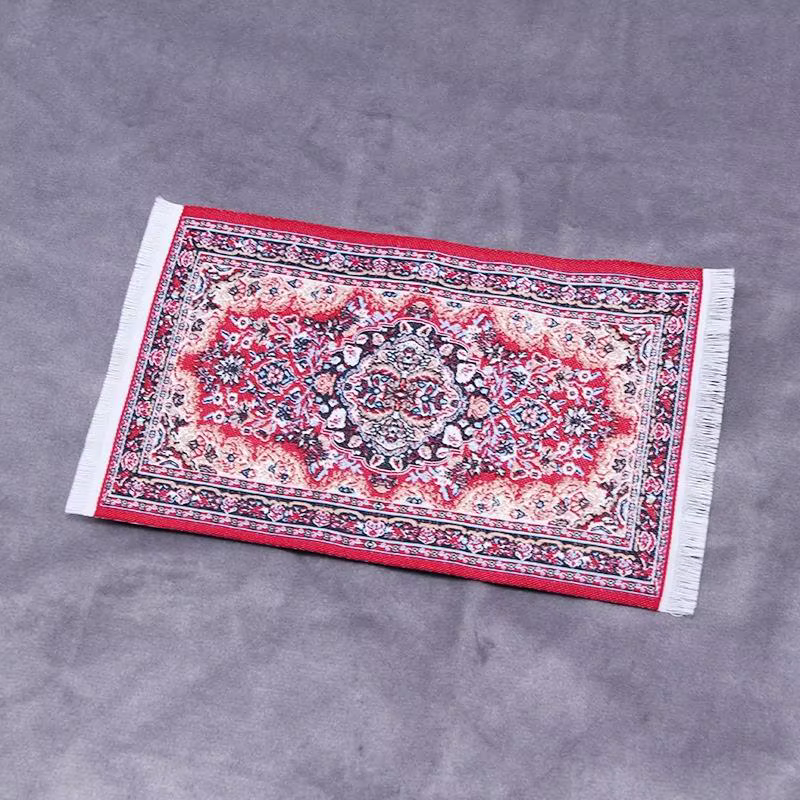 Tapis de tissage Miniature à motif Floral de Style turc, pour maison de poupée, décoratif, Mini mais