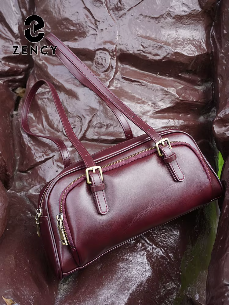 Zency – sac à main en cuir souple pour femmes, sac à bandoulière sous les bras, grande capacité, pou