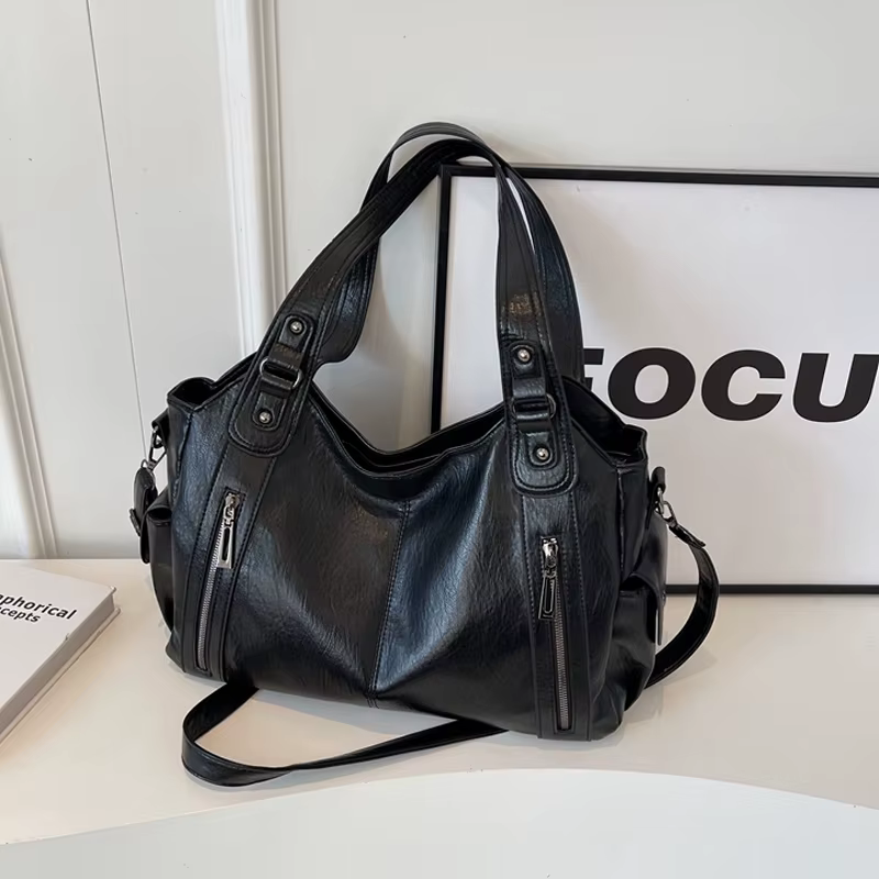 Sac à main de luxe pour femmes, sac à bandoulière rétro européen et américain, Texture de couleur un
