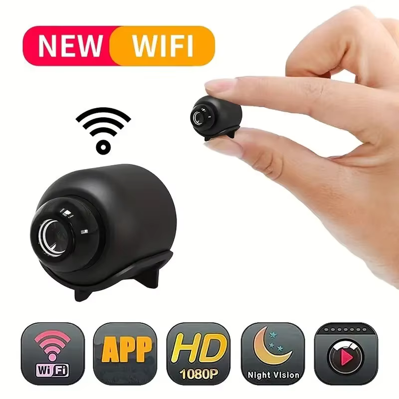 Mini caméra X5 1080P HD Wifi sans fil avec vision nocturne, détection de mouvement, caméra vidéo de 