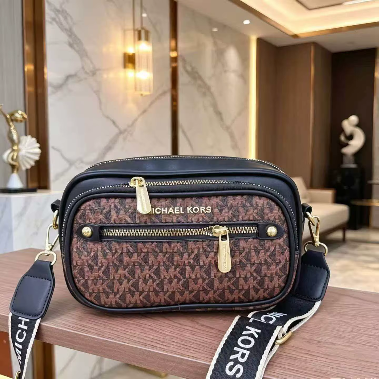 Sac bandoulière Michael Kors Jet Set pour femme, sac banane en cuir PU de haute qualité pour homme, 