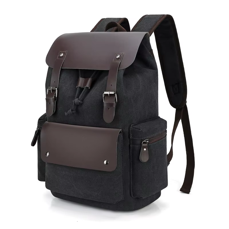 Vintage toile sac à dos hommes voyage randonnée sac à dos Simple grande capacité sac à dos pour ordi