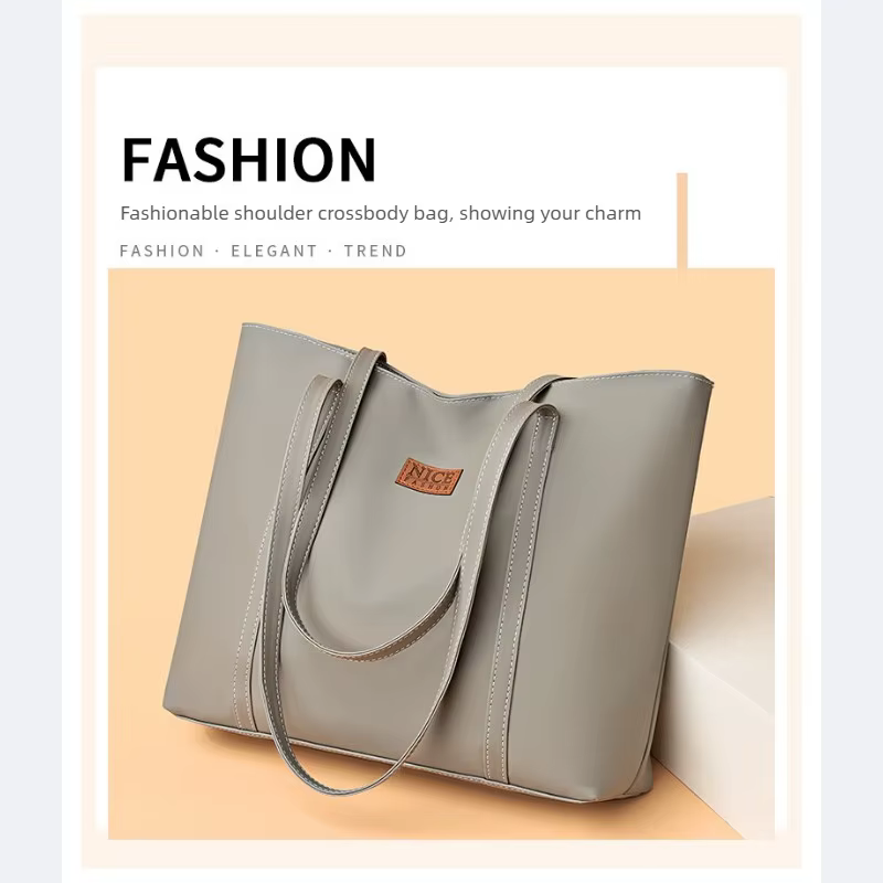 Sac à bandoulière pour femme, style rétro européen et américain, grand sac simple en nylon, grande c