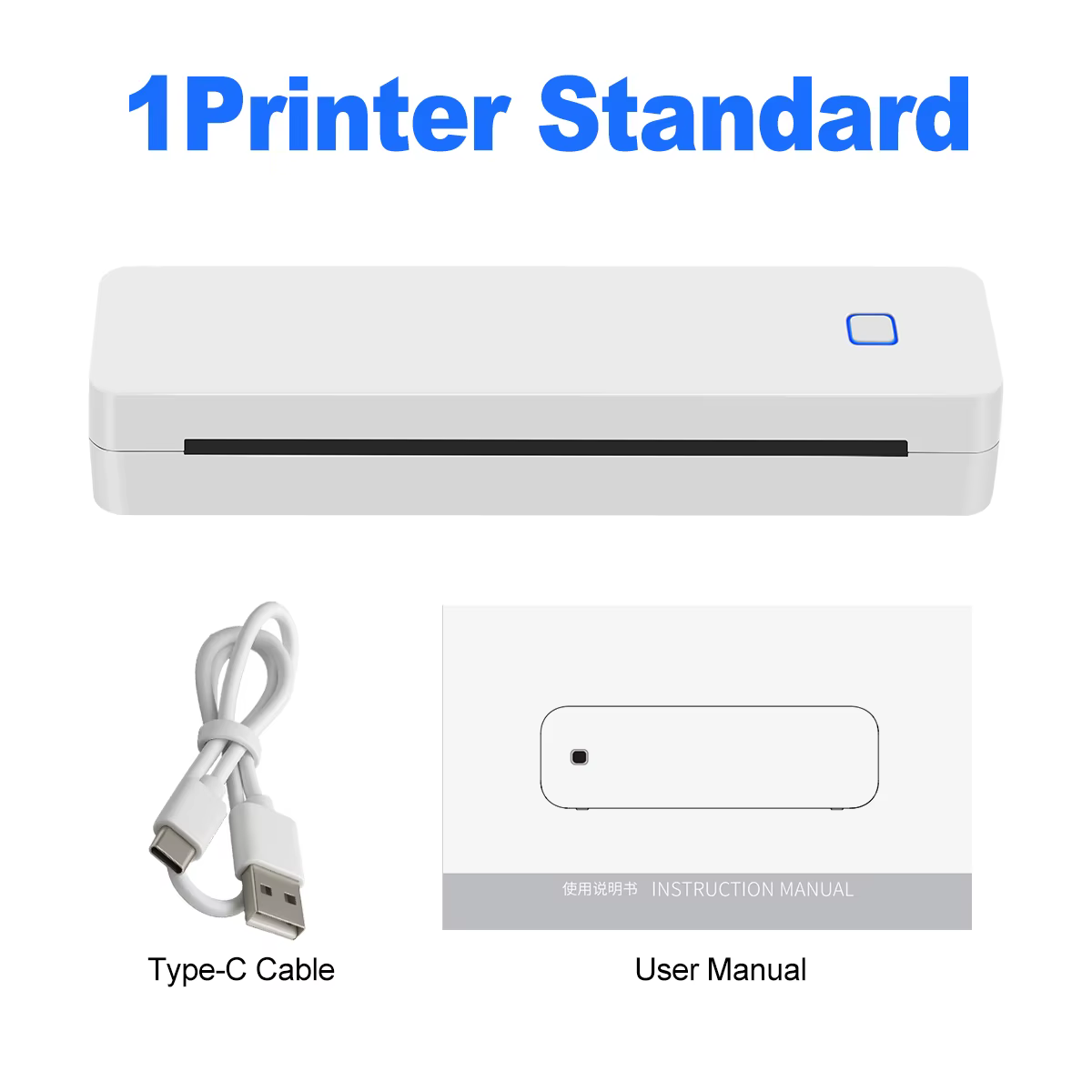 Imprimante thermique portable Mini A4 2026 Bluetooth HD pour documents PDF, compatible avec le papie