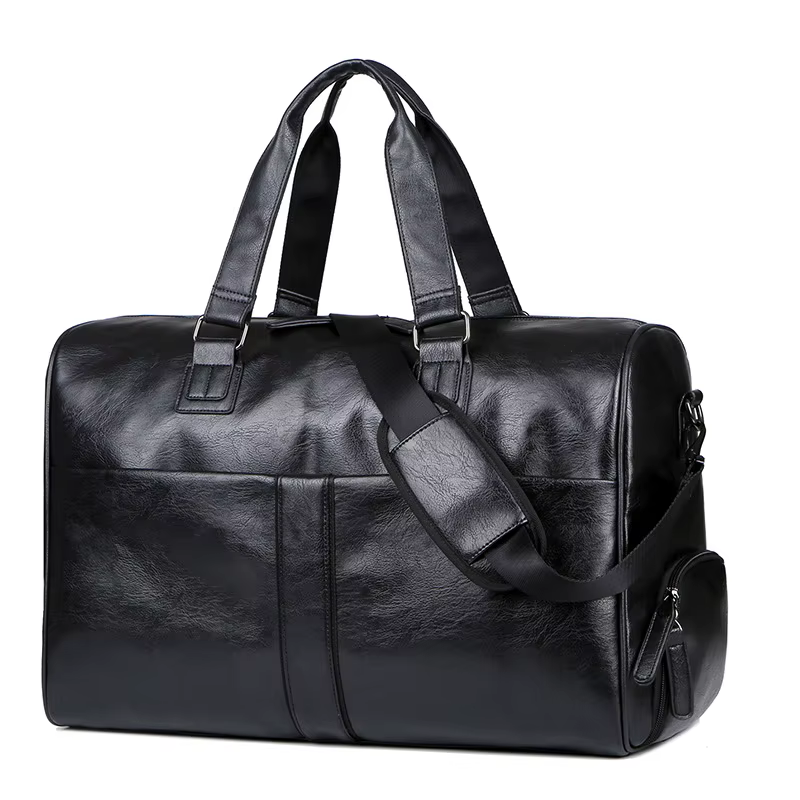 Sac de Voyage de Luxe en Cuir, Sac à Main Durable Grande Capacité, Sac à Bandoulière avec Compartime