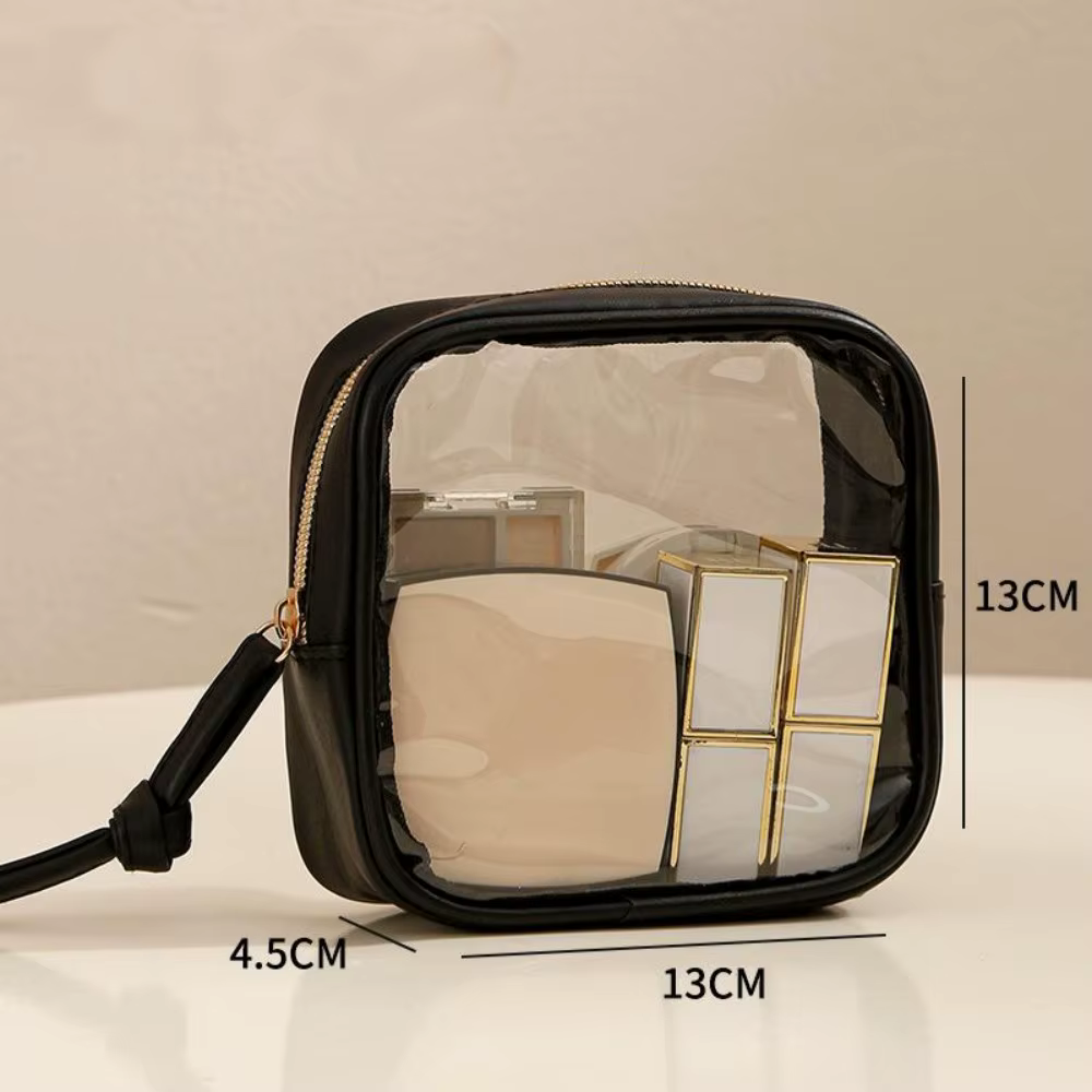 Sac de maquillage Transparent en PVC, pochette de rangement pour voyage, usage quotidien, plusieurs 