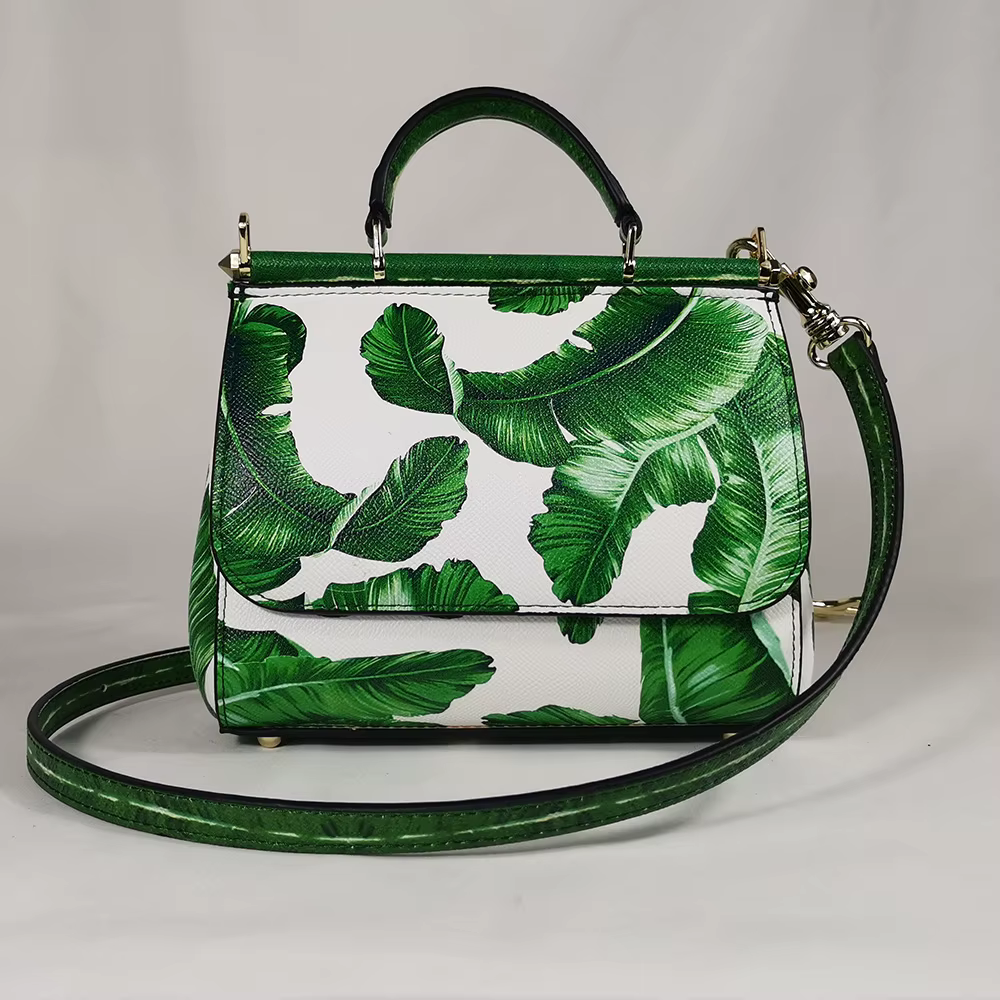 Sacs à main en cuir pour femmes, sac messager, citron, fleurs blanches, designer, initié