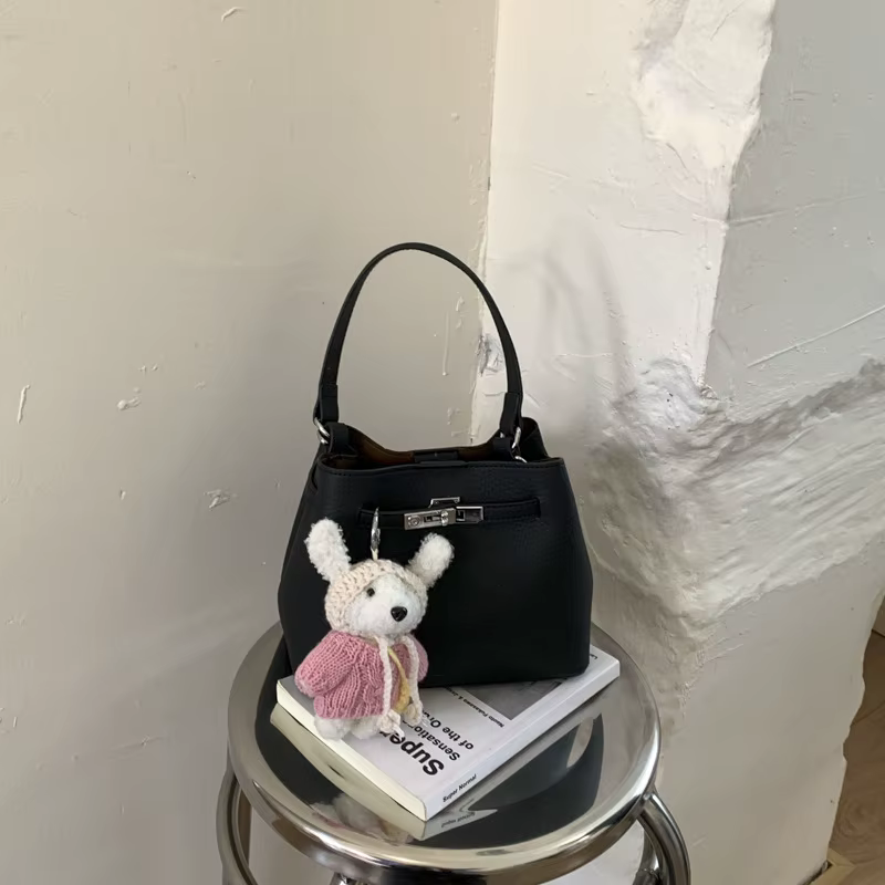 Sac Seau Élégant à Boucle Verrouillable pour Femme, Sac à Bandoulière Polyvalent Décontracté, Style 