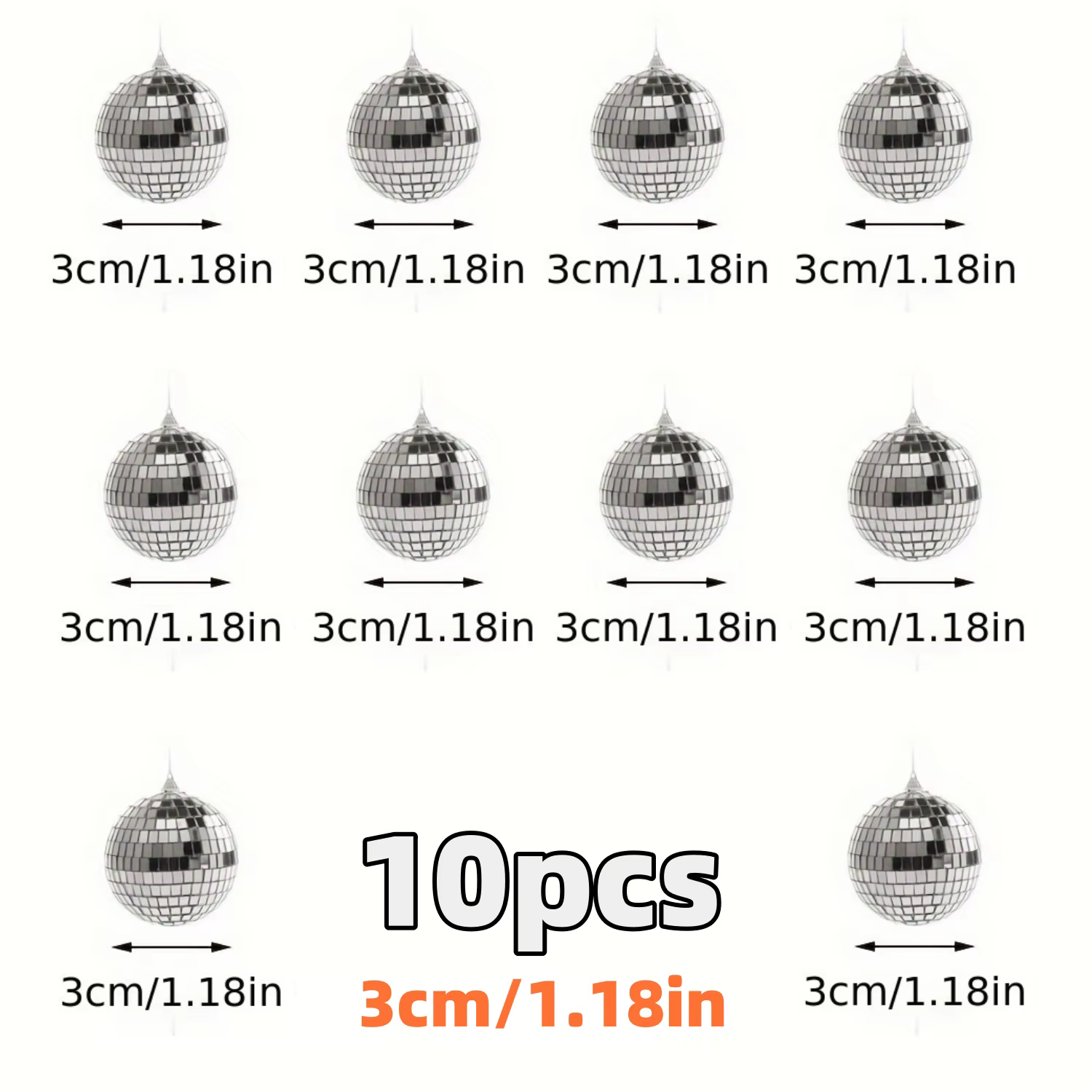 10-30 mini boules disco réfléchissantes en verre argenté pour décorations de fête Mardi Gras, fête d