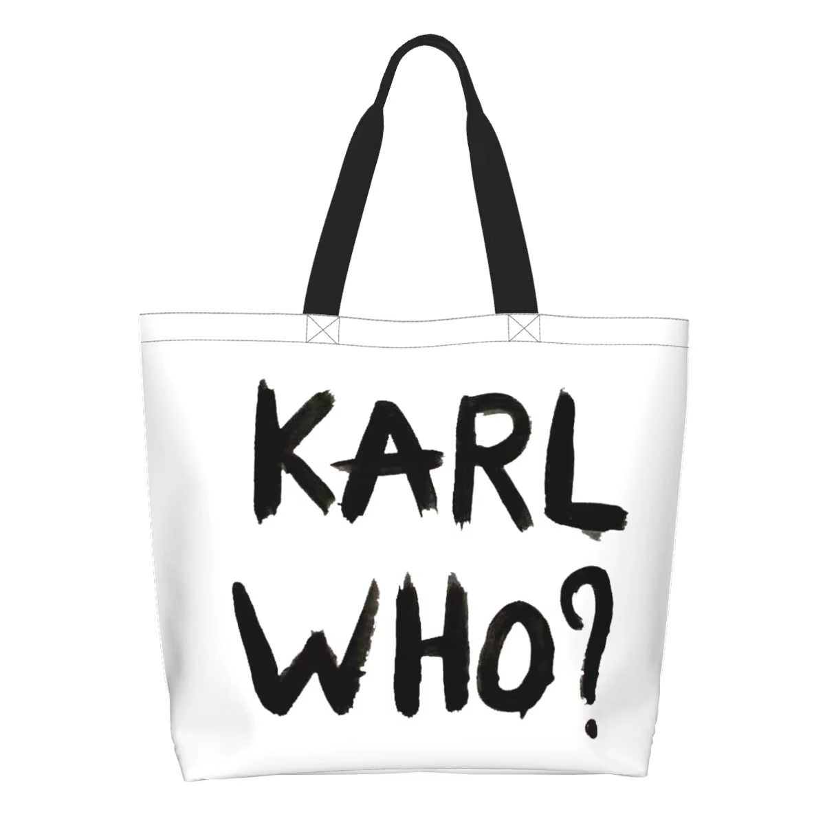 Sac fourre-tout d'épicerie personnalisé Karl Who pour femmes, sac shopper en toile, sacs à main de g