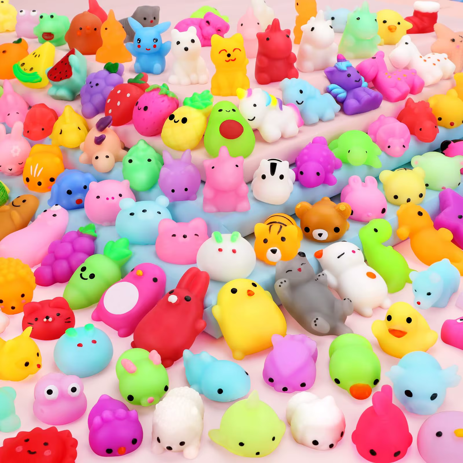 20/40/80Pc Squishies Mochi Squishy jouets cadeaux de fête pour enfants Mini Squishies animaux soulag